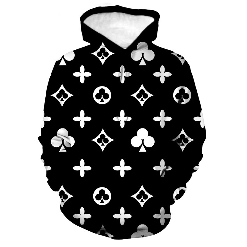 Fashion Autumn Winter New Women Men Hoodie Digital 3D Print Unisex Casual Pullover Fleece-Lined Long Sleeve Top Plus Size XXS-6XL