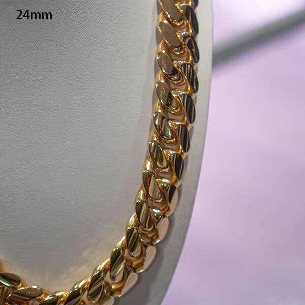 High Quality Gold Plated Sier Hip Hop Jewelry 13Mm Miami Cuban Chain Necklace