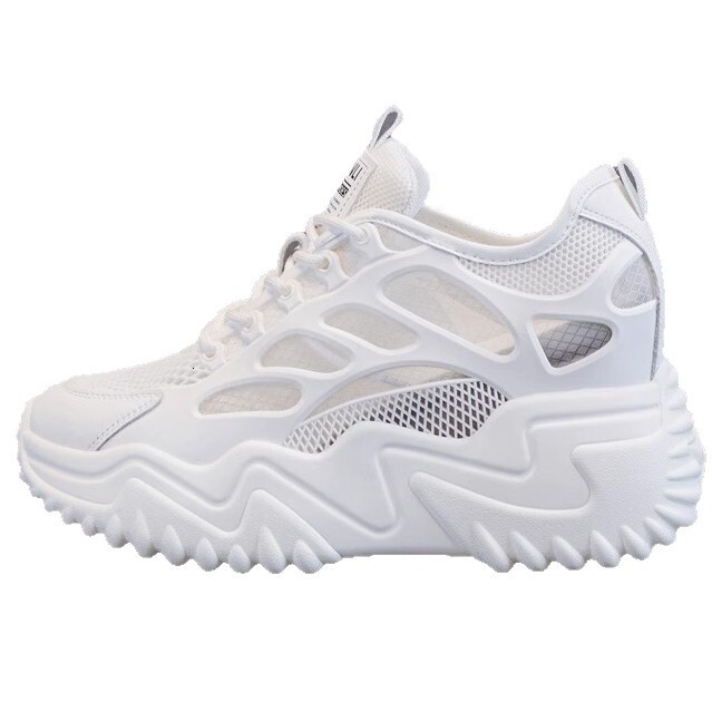 Ddmysports Casual Women S Breathable Mesh Dad Shoes Summer New Lightweight Thick Soled Height Increasing Sneakers For Petite Outdoor Shoes