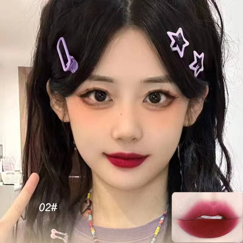 1PC Makeup Plum Matte Lipstick Waterproof Long Lasting Lip Stick Sexy Red Pink Velvet Nude Lipsticks Woman Cosmetics Maquiagem happy