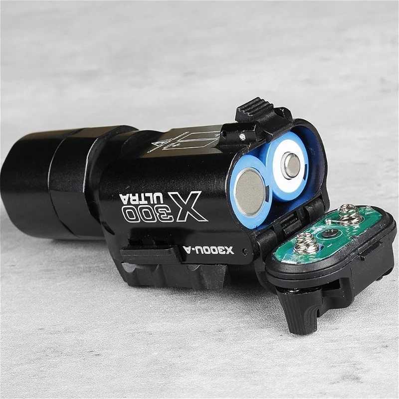 Tactical SF X300 Ultra Pistol Gun Light X300U 500 Lumens High Output Weapon Flashlight Fit 20mm Picatinny Weaver RailXJ250613