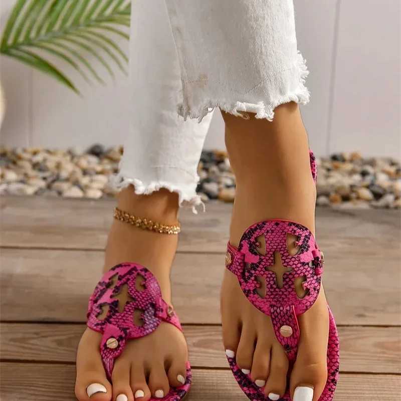 Summer Flat Open Toe Womens Soft Walking Shoes Lightweight Round Toe Sexy Hollow Beautiful Casual and Comfortable Flip Flops Z250614