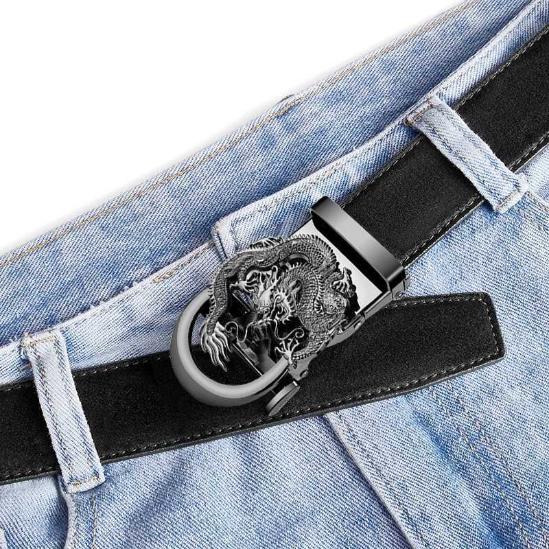 Fashion Automatic Buckle Belt for Men Famous Brand Business Belt Men PU Leather Waist Straps Black M Jeans Belts for Men X250614
