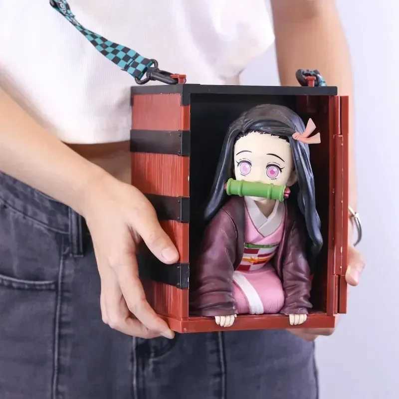 New 18cm Anime New Anime Demon Slayer Figure Kamado Nezuko Kimetsu No Yaiba Popcorn Bucket PVC Collection Decor Action Model Chri XJ250614