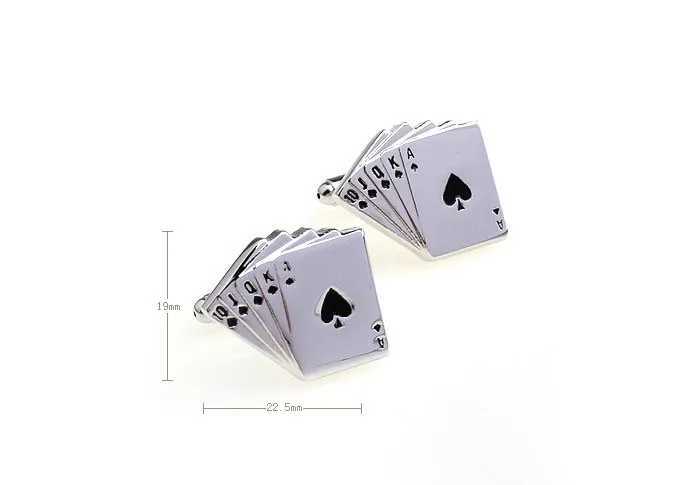Quality Copper Material Casino Series Cufflinks Playing Card Design Flush Cufflinks For MenXJ250614