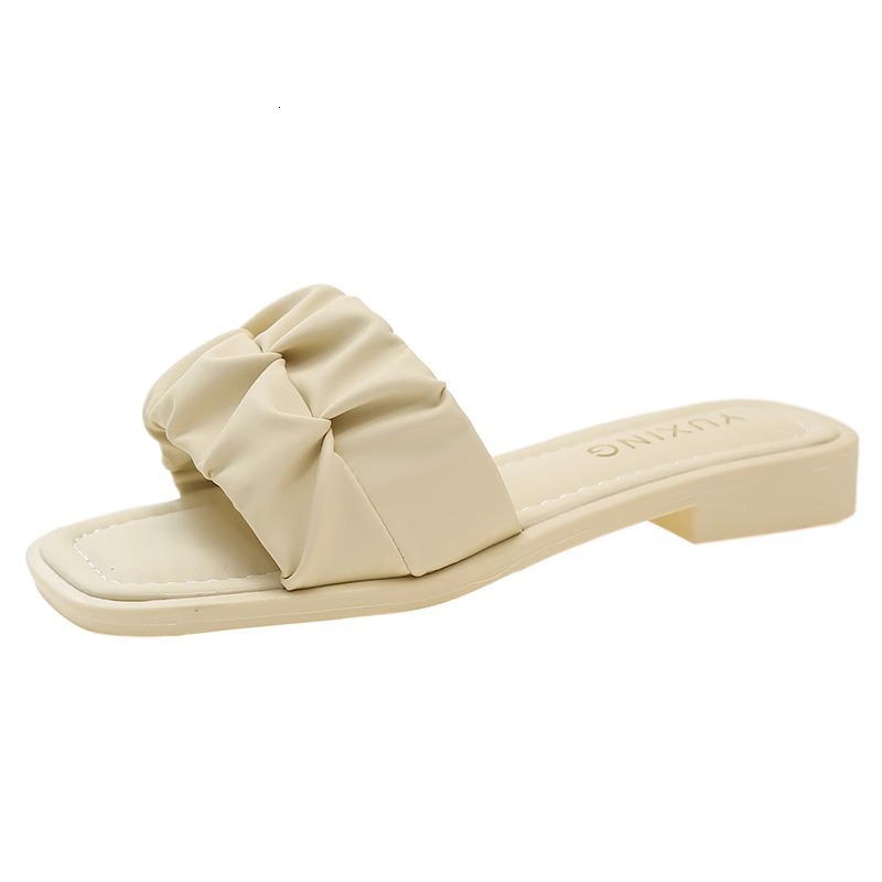 Ddmysports French Flat Sandals For Women Summer Fashion New Style With Skirt High End Beach Slippers Outdoor Shoes