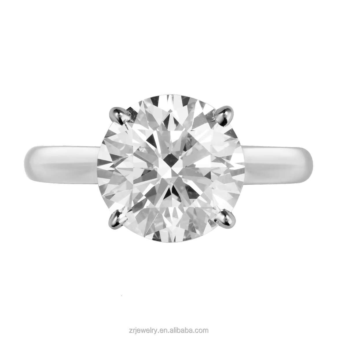 Fine Jewelry Wedding Engagement 14K Lab Grown Diamond Ring Solid Gold HPHT CVD Diamond Fine Rings