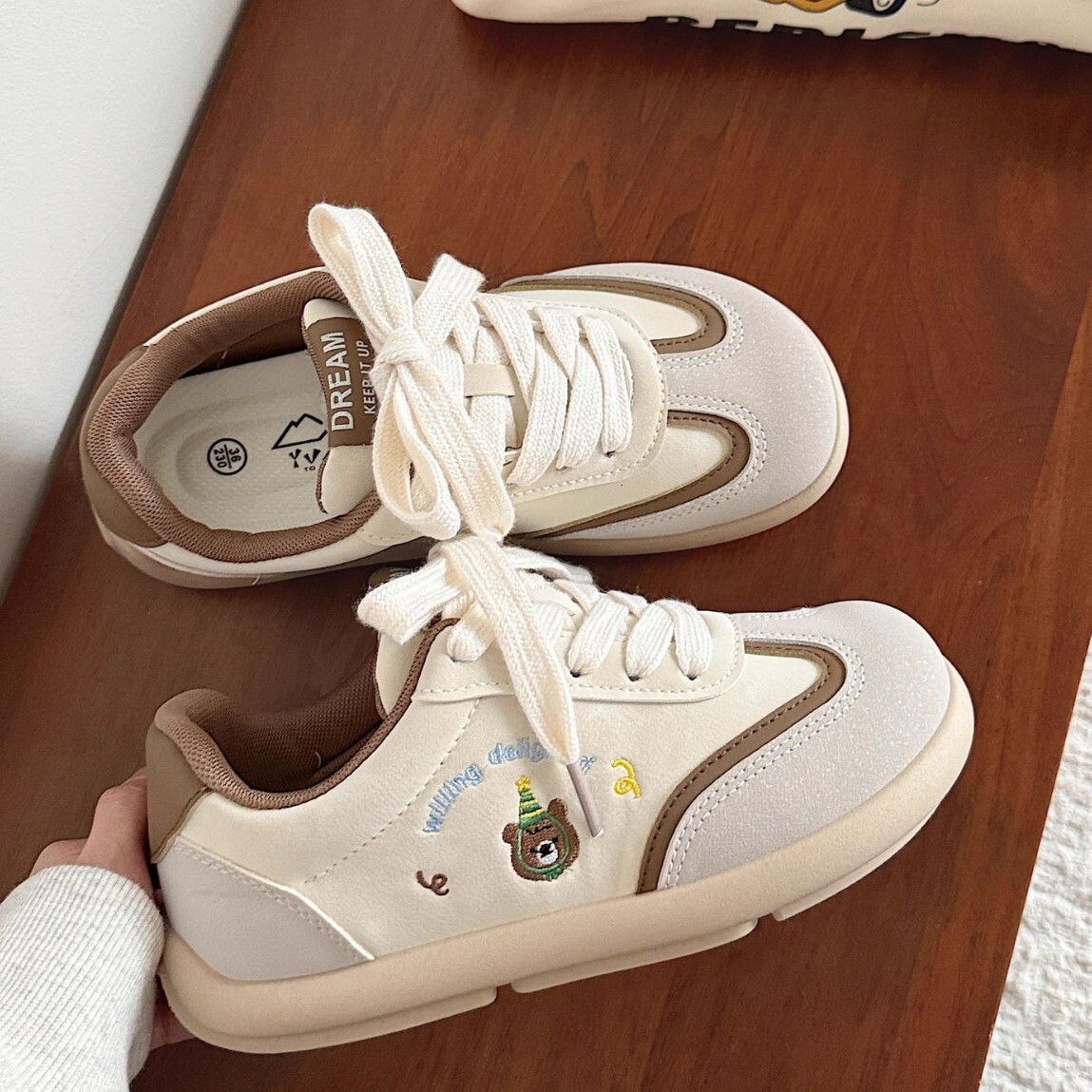 Ddmysports Spring And Autumn New Fashion High Value Versatile Casual Sneakers For Women Campus Student Sports White Shoes Outdoor Shoes