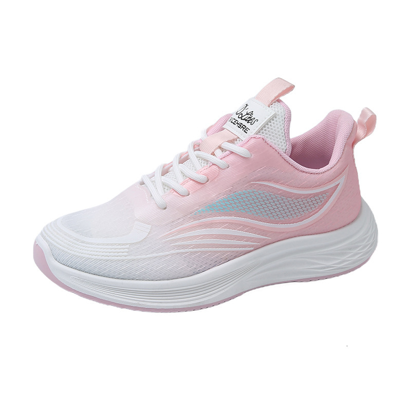 Ddmysports Ins Korean Style New Flyknit For Women Spring Student Sports Running Casual Shoes Thick Sole Height Increasing W Outdoor Shoes