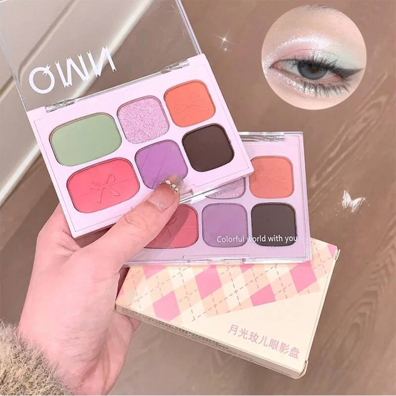 Six Color Matte Natural Eye Shadow One Plate Affordable Student Party Makeup High End Cosmetics From South Korea Cute Girl New