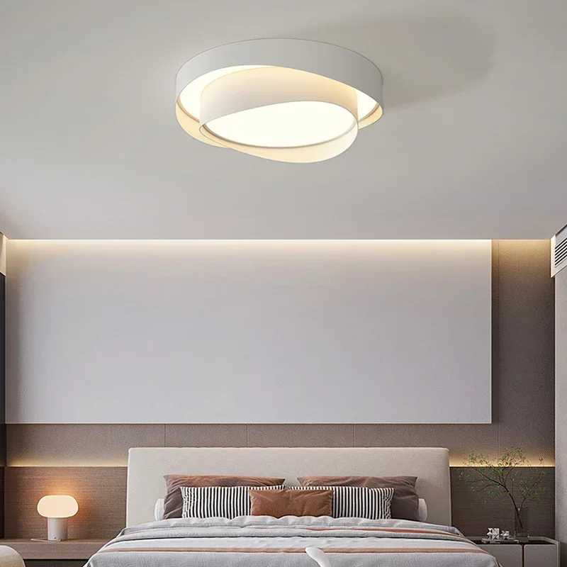 Modern Pure White LED Ceiling Light Nordic Minimalism Lustre Luminarias Bedroom Ceiling Mounted Lamp New Cream Style Indoor LampXJ2500613