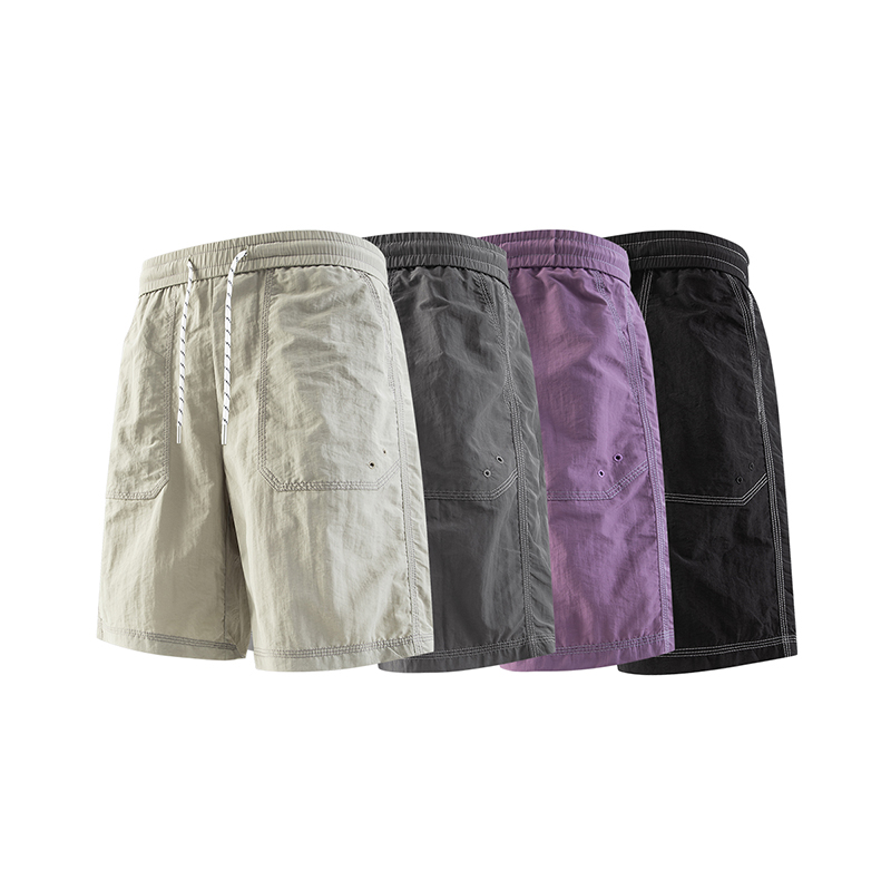 Men's Shorts, Designer Style, Summer Casual and Fashionable, Loose Straight-Leg Five-Inch Shorts, Quick-Drying, Loose Workwear Shorts, Thin Style