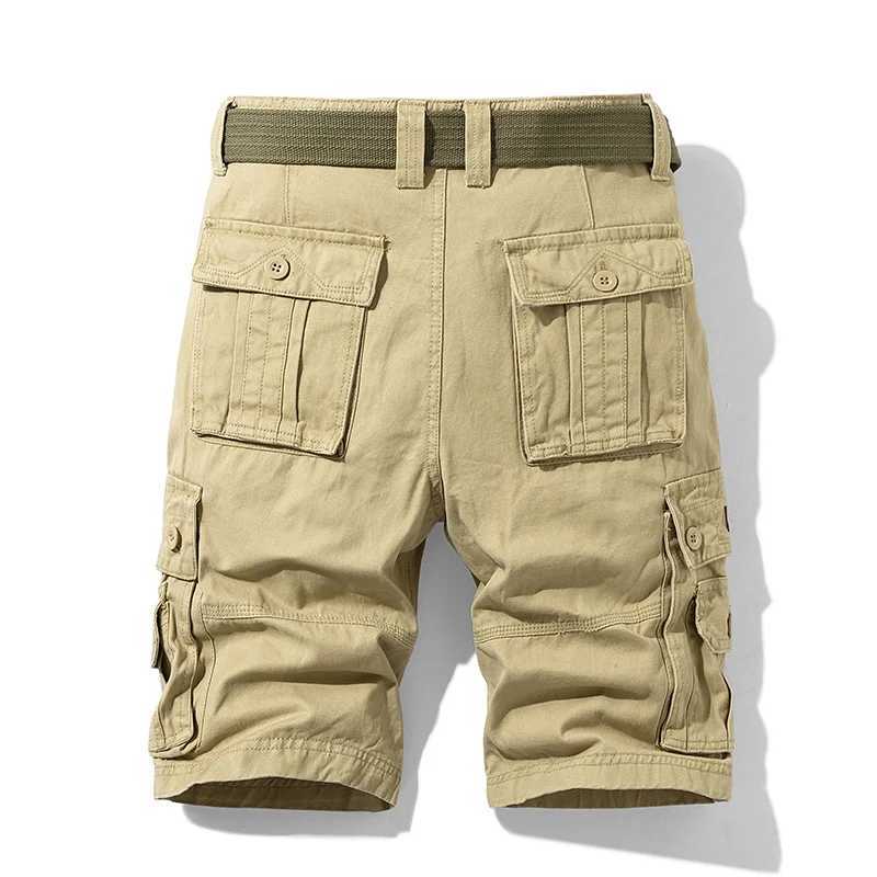 New Summer Men Cargo Shorts Cotton Multi-pocket Tactical Shorts Mens Casual Bermuda Shorts Outdoor Military Jogger Shorts Male W250614