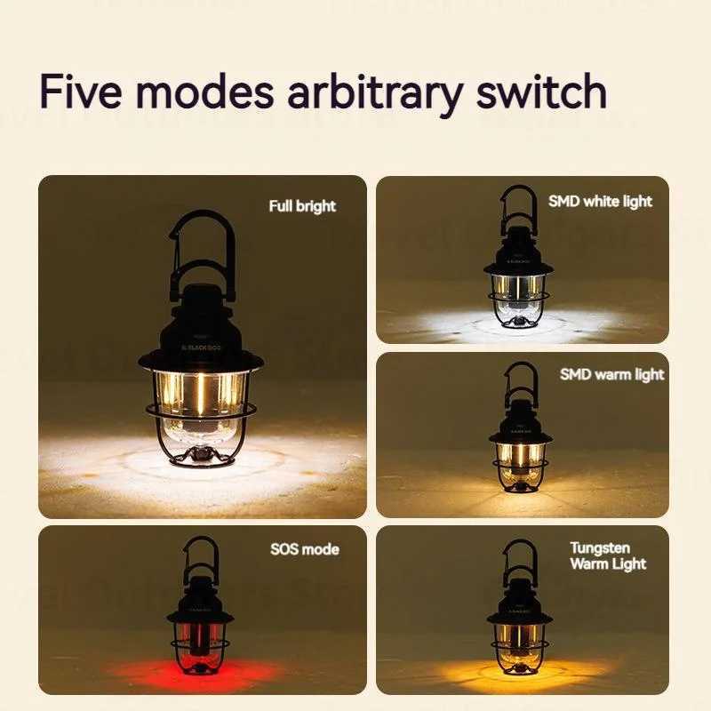 Naturehike Blackdog Camping Hanging Light Outdoor LED Lighting Tent Lantern Floodlight Waterproof IPX3 Portable Ultralight Lamp W250613