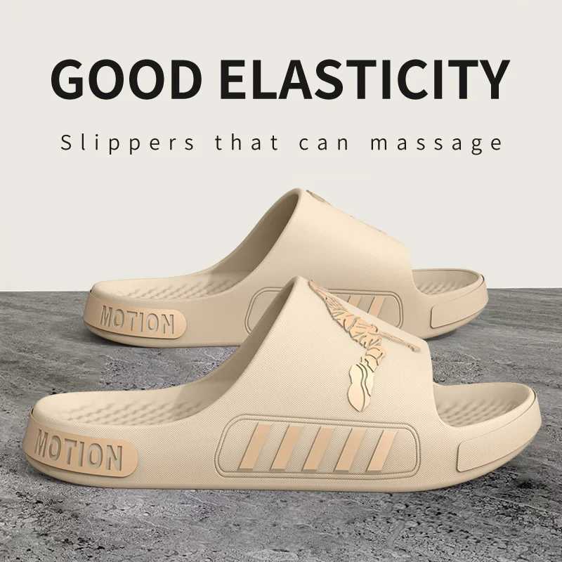 Mens slippers for outdoor wear summer home thick soled shower anti slip sports cool slippers for cooldown Z250614