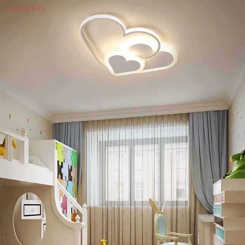 Cloud/Love Shape Decor Indoor Lighting Fixtures Modern LED White/Pink Ceiling Lamp for Childrens Room Kids Nursery BedroomXJ2500613