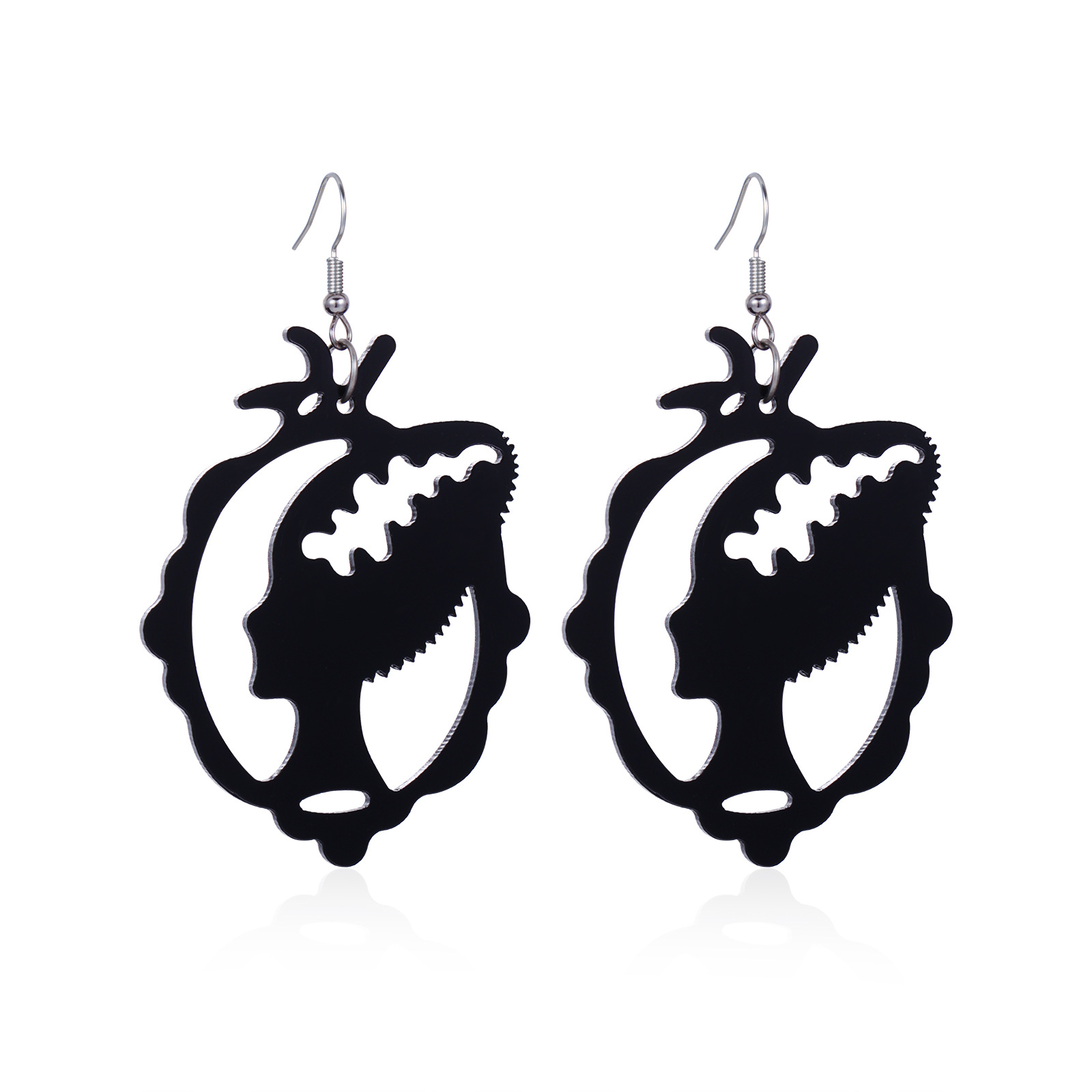 Gothic Spider Web and Skeleton Skull Earrings - Unique Halloween Jewelry Accessory