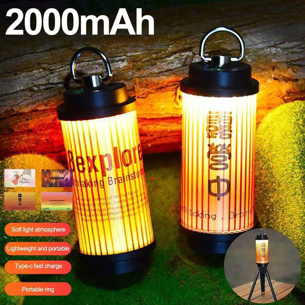 2000mAh USB Rechargeable Camping Lanterns Outdoor Tent lamp For 38 Explore Powerful 5 Light Modes LED Flashlights Camping Light W250613