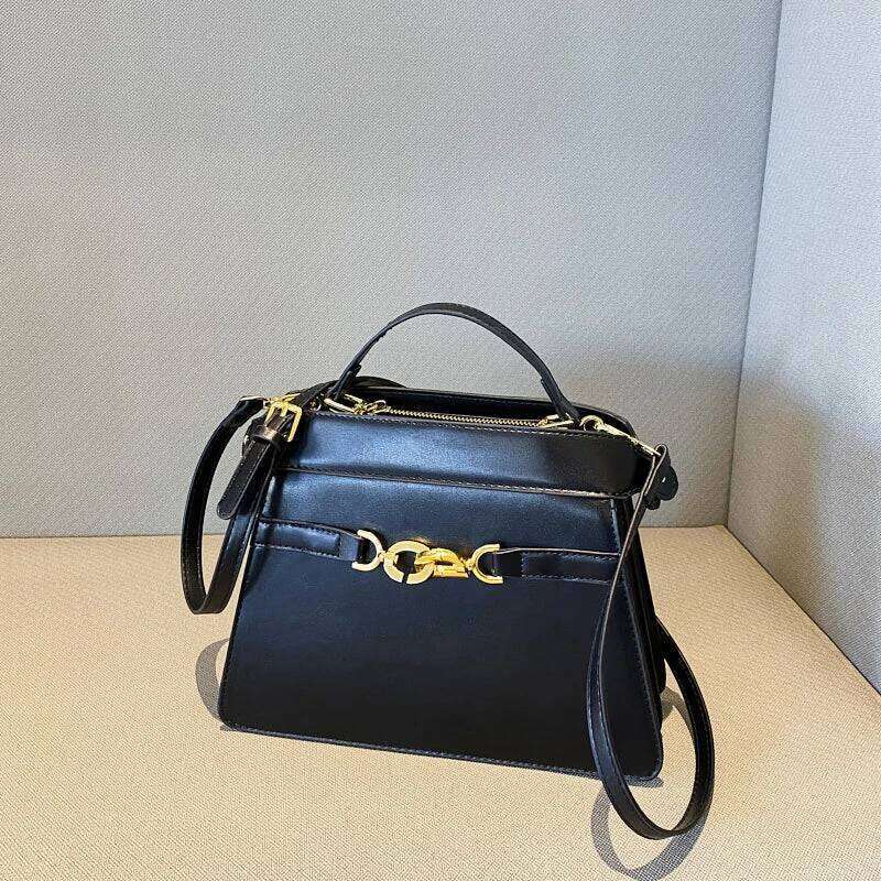 2025 Transparent PVC Trendy Tote Bag, Waterproof Crossbody Purse With Leather Handle Trim