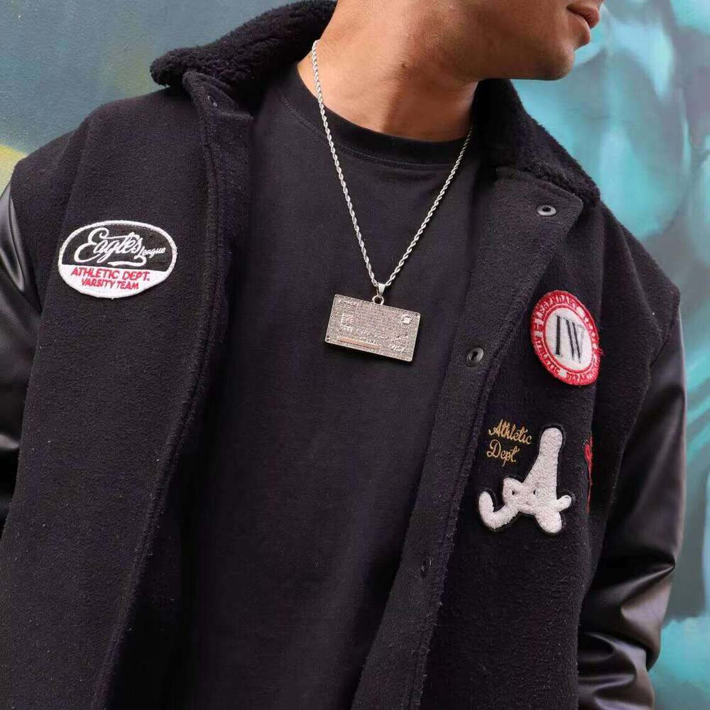 Credit Card Pure Sier VVS Hip-Hop Jewelry Silicon Stone Pendant
