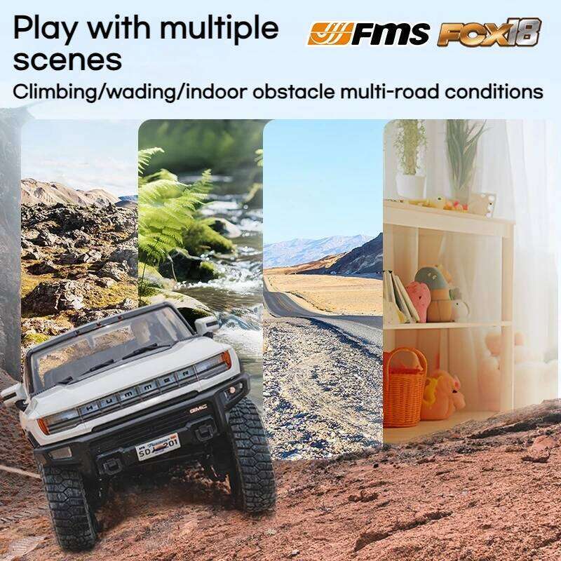 FMS 1: 18 Hummer Ev Pickup Electric Rc Remote Control Off Road Climbing Vehicle Simulation Car Model Toy Gift