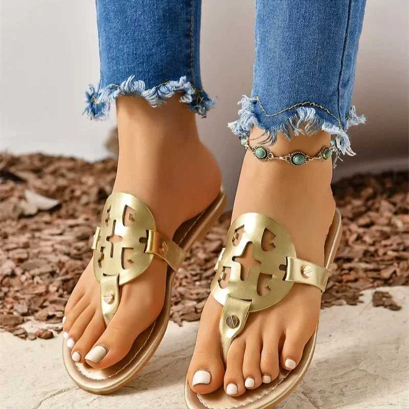 Summer Flat Open Toe Womens Soft Walking Shoes Lightweight Round Toe Sexy Hollow Beautiful Casual and Comfortable Flip Flops Z250614