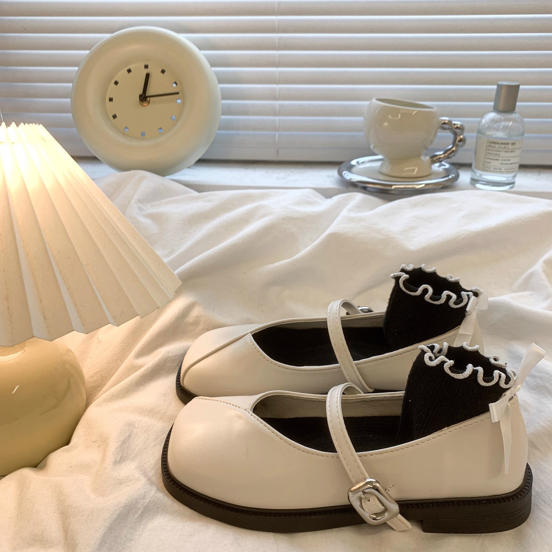 Ddmysports Mary Jane Shoes For Women Summer New Fashion Simple Versatile Casual Flat Square Toe Loafers Outdoor Shoes