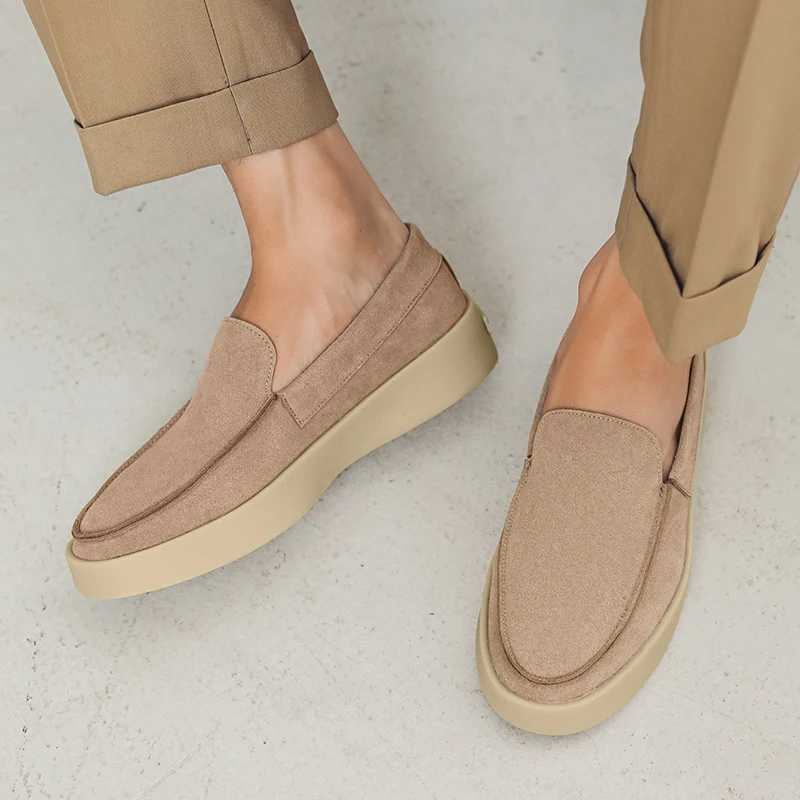 High Quality Mens Loafers Soft Suede Slip-On Shoes Man Flats Lightweight Comfortable Driving Shoes For Man Summer Casual ShoesXJ250614