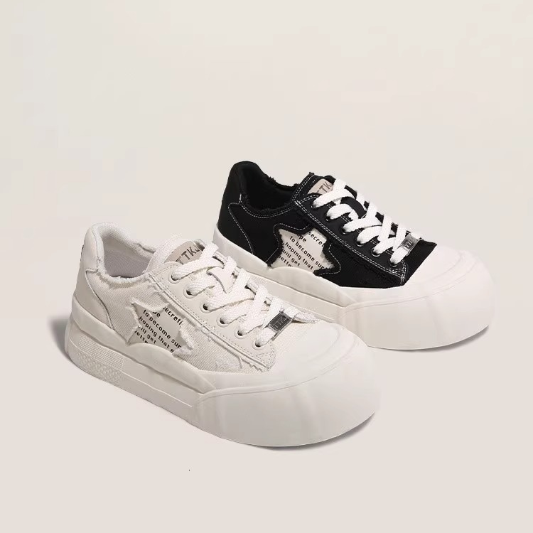 Ddmysports White Sneakers For Women Summer New Versatile Thick Soled Casual Platform S Sports Shoes Outdoor Shoes