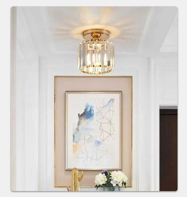 IRALAN Nordic Modern K9 Crystal Ceiling Lights Indoor Ceiling Lights Luster Lights Home Decor Hallway Stairs Bedroom Dining Room XJ2500613