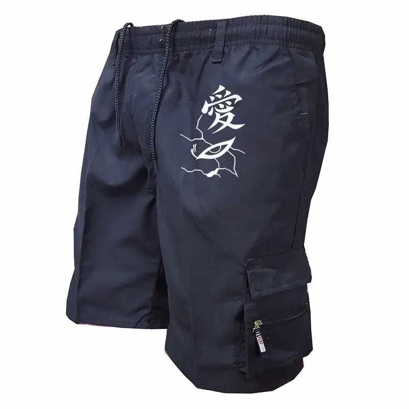 Summer Anime Cargo Shorts For Men Tactical Quick Dry Multi-pocket Shorts Mens Outdoor Clothes Hunting Fishing Short Pants W250614