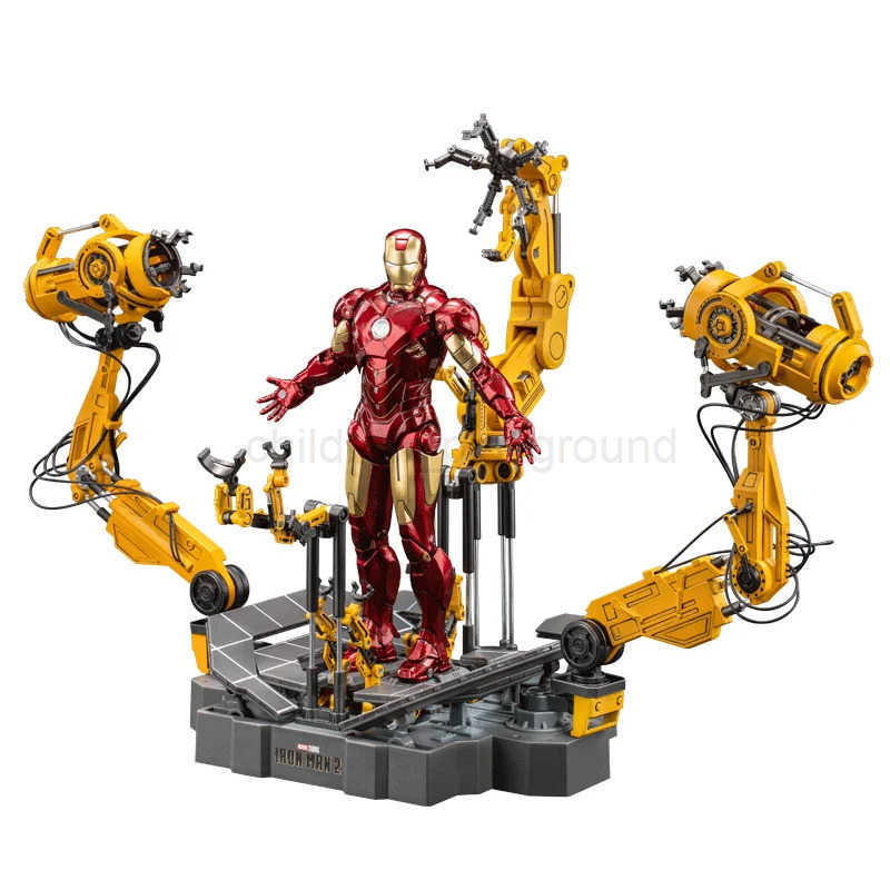 Zd Toys Suit Up Gantry With MK4 Iron Man Gantry Original 1/10 Tony Stark Model Action Figure Collectible Toy Gift For Kid W250614