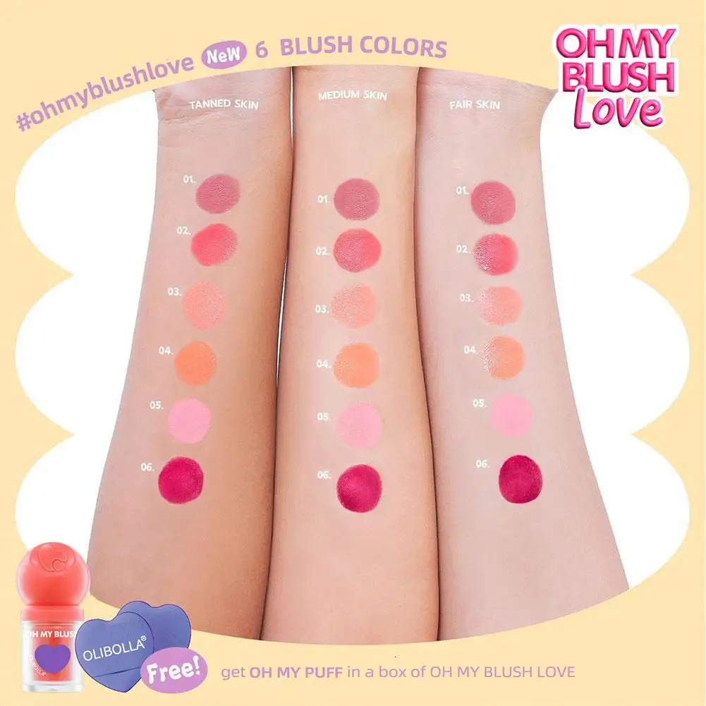 3 In 1 Liquid Blush Stick Highlighter Multi-Use Shadow Lips Cheek Brighten Skin Matte Blusher Cream Shimmer Rouge For Face 250614