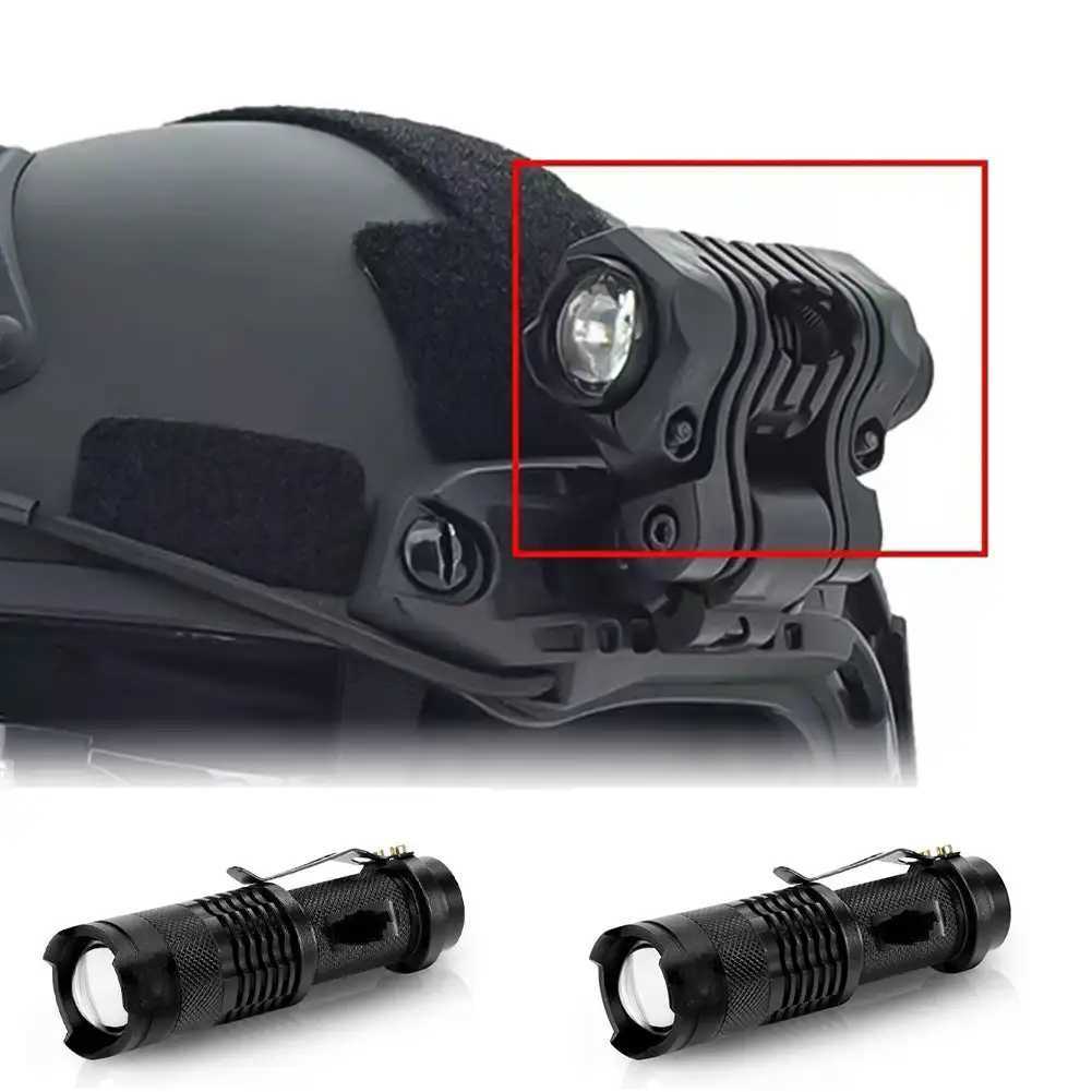 1Pc Tactical Helmet Light FAST Strobe Consant Flashlight Telescopic Zoom Survival Safety Lamp Outdoor Hunting Portable Lighting XJ250613