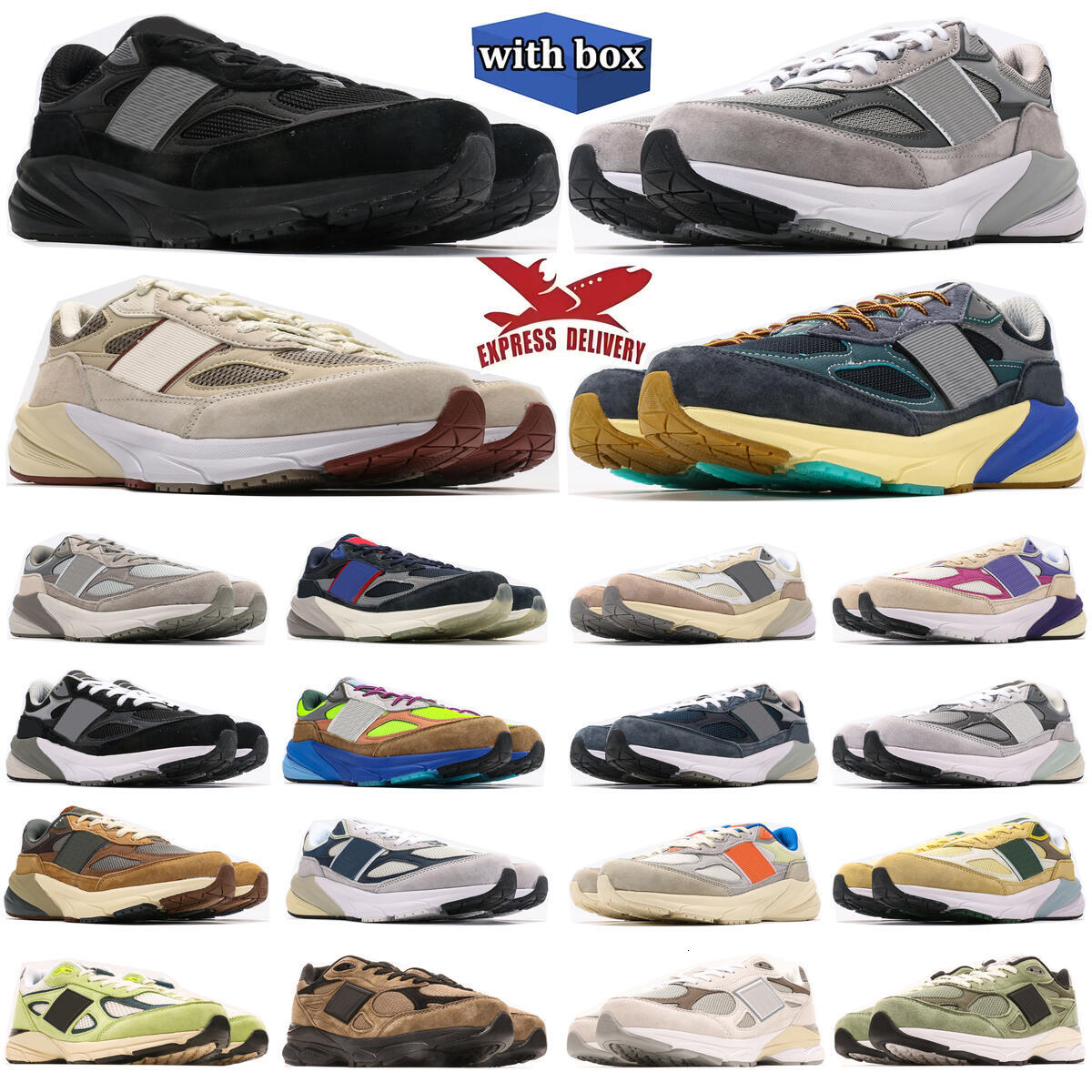 With BOX New Designer Shoe Running shoes 990 Sneakers v6 Mens Woman v3 Trainers Chromatic Ventilate Flat Sneaker Be All-Match Daily Jogging Shoes Outdoor Size 36-45