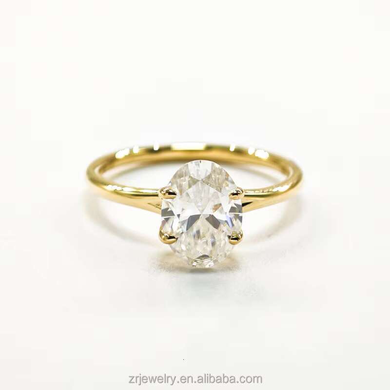 14K Pure Gold 1ct 2ct Vvs D Synthetic Diamond Solitaire Engagement Rings IGI Certified Diamond Lab Grown Diamond Ring