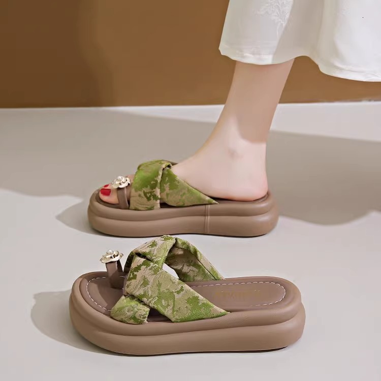 Ddmysports Toe Ring For Women Summer New Chinese Style Sandals Outdoor Beach Slippers Outdoor Shoes