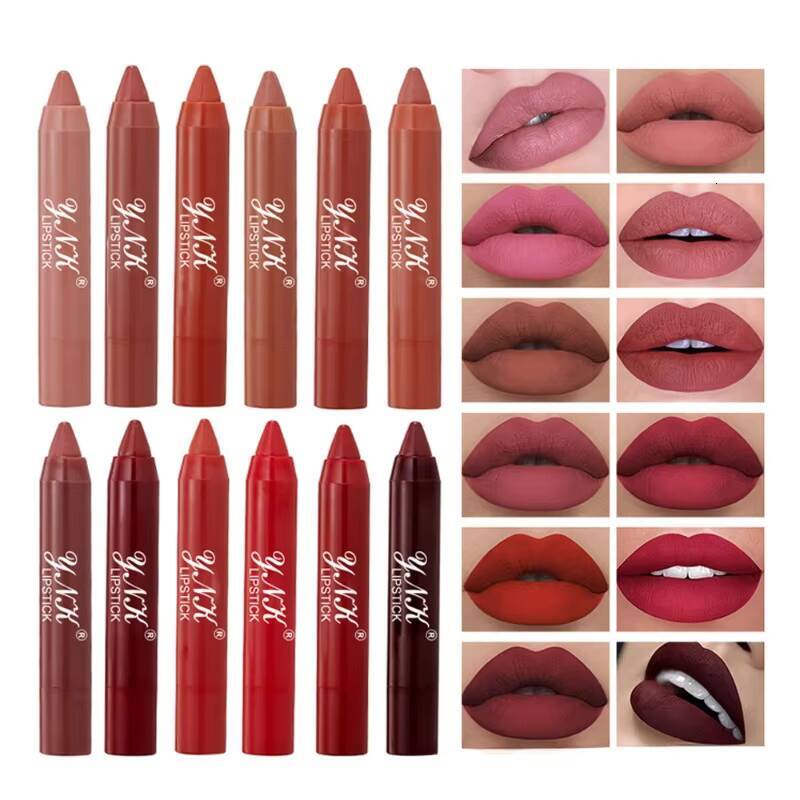 1PC Pink Series Velvet Matte Waterproof Long Lasting Red Lipstick Lip Tint Pen Cosmetic Makeup happy