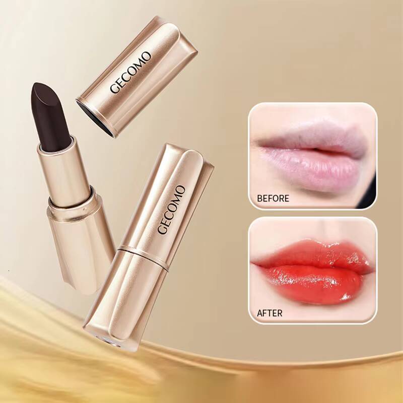 GECOMO Black Magic Lipstick - Moisturizing Gloss, Long-Lasting, Temp-Sensitive Color Change, Lip Hydration,Korean makeup happy