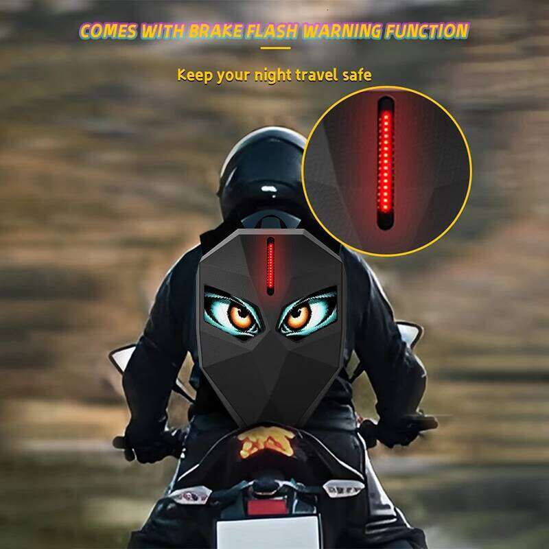 LED Knight Hard Shell DIY Luminous Eye Men's And Women's Outdoors Helmets Business Travel Waterproof Laptop Backpack