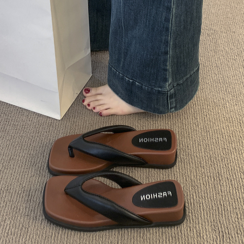 Ddmyoutdoor Toe Clip Flip Flops For Women Summer New Style With Skirts Beach Shoes High End Fashion Casual Sandals Outdoor Shoes