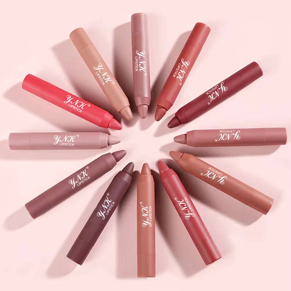 Matte Lipsticks Pencil Waterproof Long Lasting Sexy Red Stick Non-Stick Cup Makeup Lip Tint Pen Cosmetic happy
