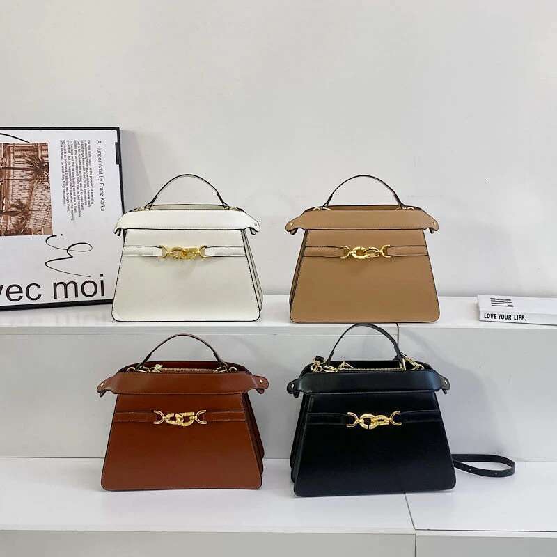 2025 Transparent PVC Trendy Tote Bag, Waterproof Crossbody Purse With Leather Handle Trim