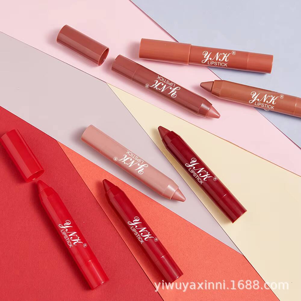 Matte Lipsticks Pencil Waterproof Long Lasting Sexy Red Stick Non-Stick Cup Makeup Lip Tint Pen Cosmetic happy