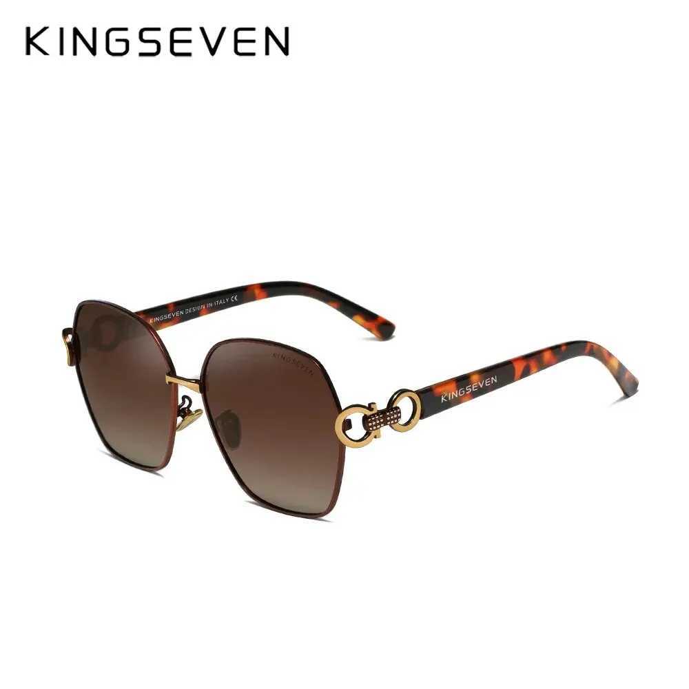 KINGSEVEN New Vintage Butterfly Sunglasses Women Retro Double Ring Design Gradient Square Sun Glasses Female UV400 Z250614