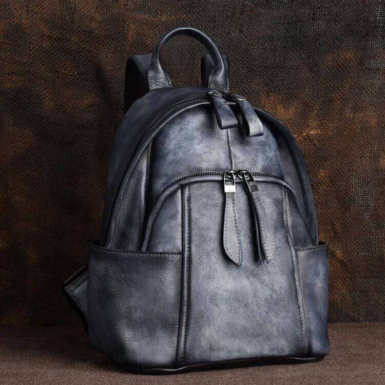 Johnature 2025 New Handmade Genuine Leather Backpack Retro Women Bag Leisure Real Cowhide Large Capacity Travel Backpacks