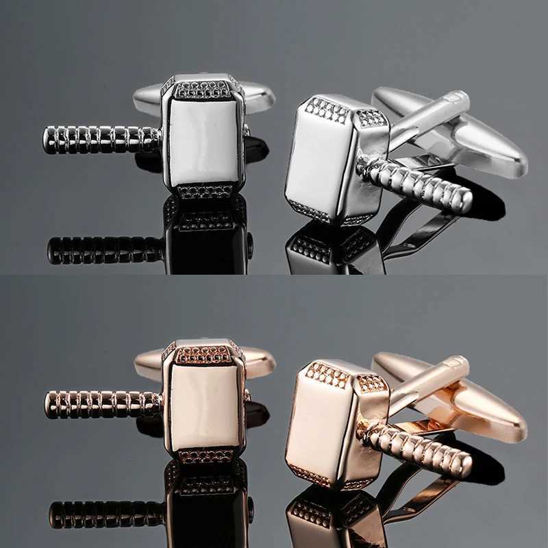 Mens French shirt cufflinks copper material fashion brand classic style hammer cufflinks fashion jewelry wholesale XJ250614