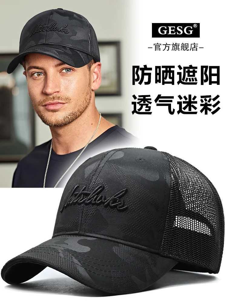 InlnDtor 2025 Embroidered Euro-American style sunshade baseball cap casual lettered breathable casual fishing hat for men W250614