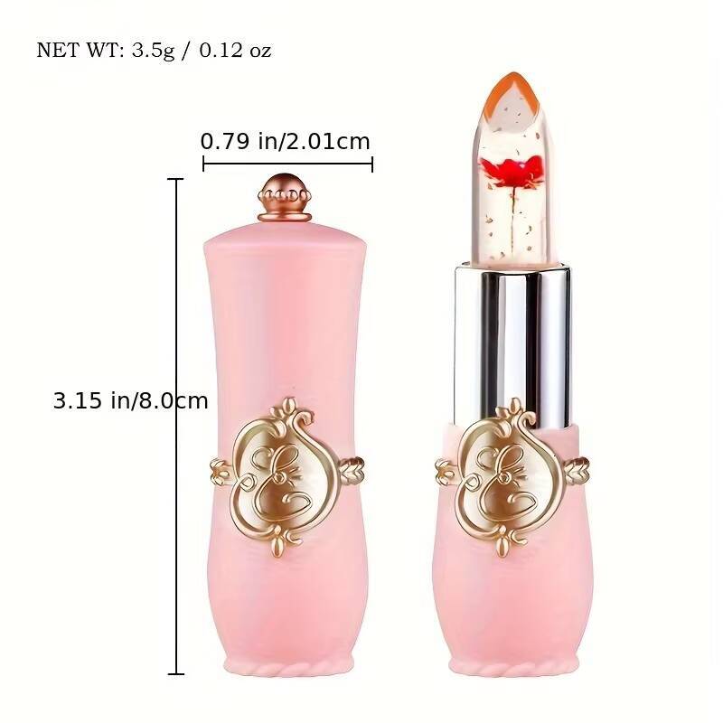 Waterproof LipStick Jelly Transparent Color Changing Lipstick Long Lasting 6 Colors Flower Lipsticks Lip balm happy