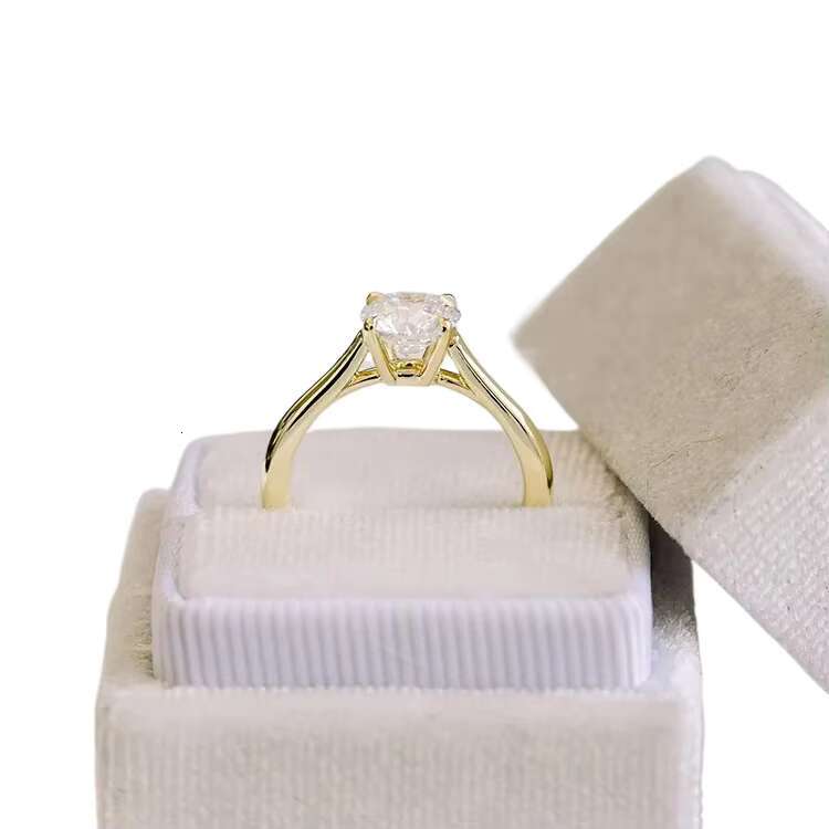 Customized Jewelry Moissanite Ring 10k 14k 18K Gold Plated Sterling Silver Engagement Diamond Moissanite Rings